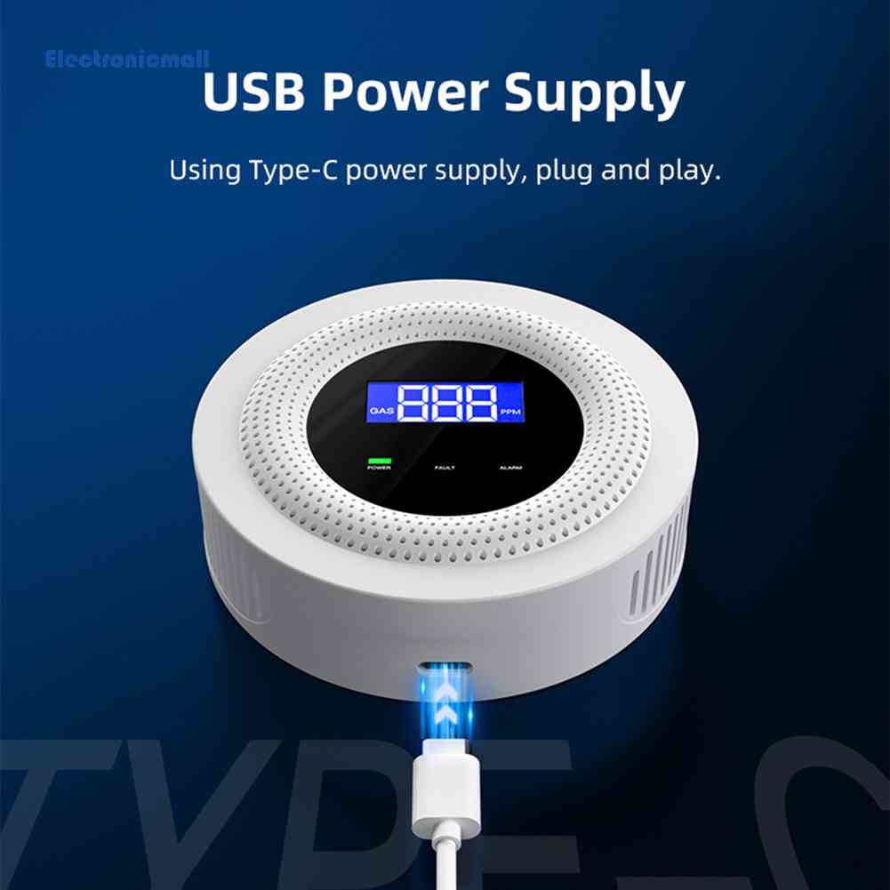 Thiết Bị Cảm Biến Rò Rỉ Khí Ga Tuya ElectronicMall01.vn Cho LPG Gas Biogas Methane