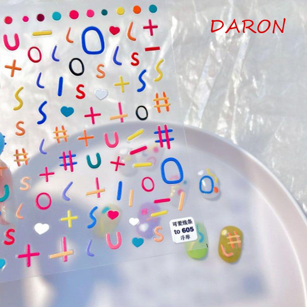 Miếng Dán Trang Trí Móng Tay 5D Siêu Mỏng Phối Màu Thời Trang