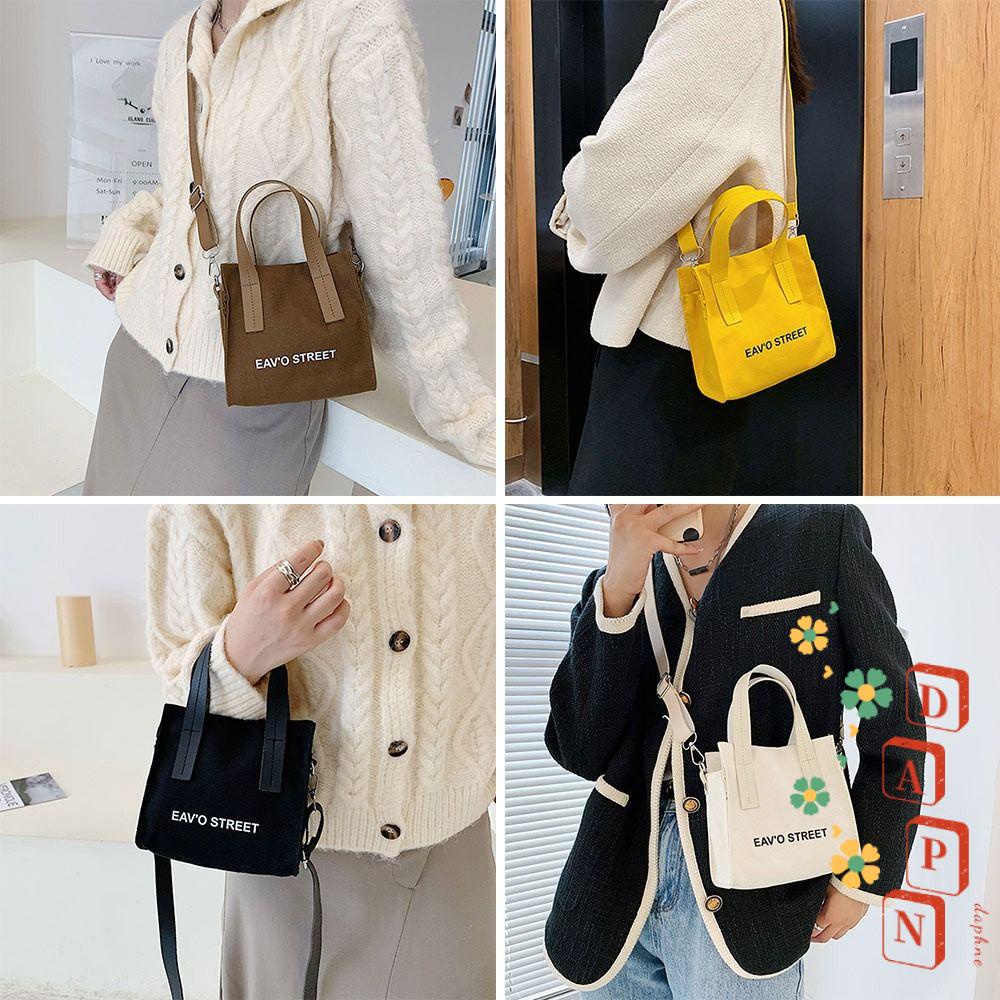 Túi Xách DAPHS Vải Bố Màu Sắc Đơn Giản Cho Nữ