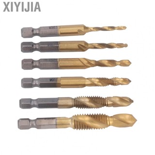 Xiyijia Threaded Drill Taps  6Pcs Antioxidant HHS Thread Tapping Tool for Thick Cast Iron