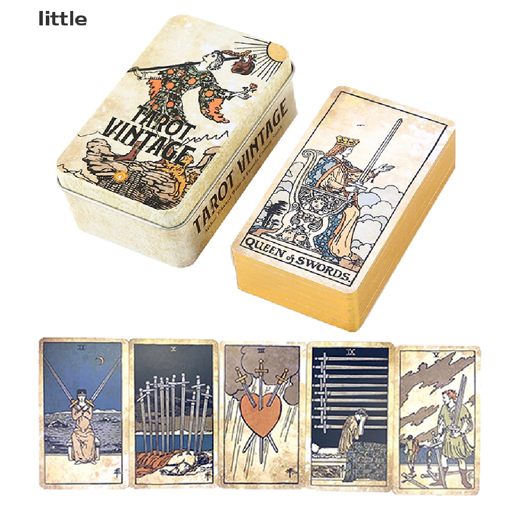 Bộ Bài Tarot Bằng Sắt Phong Cách Vintage Kèm Hộp Sắt