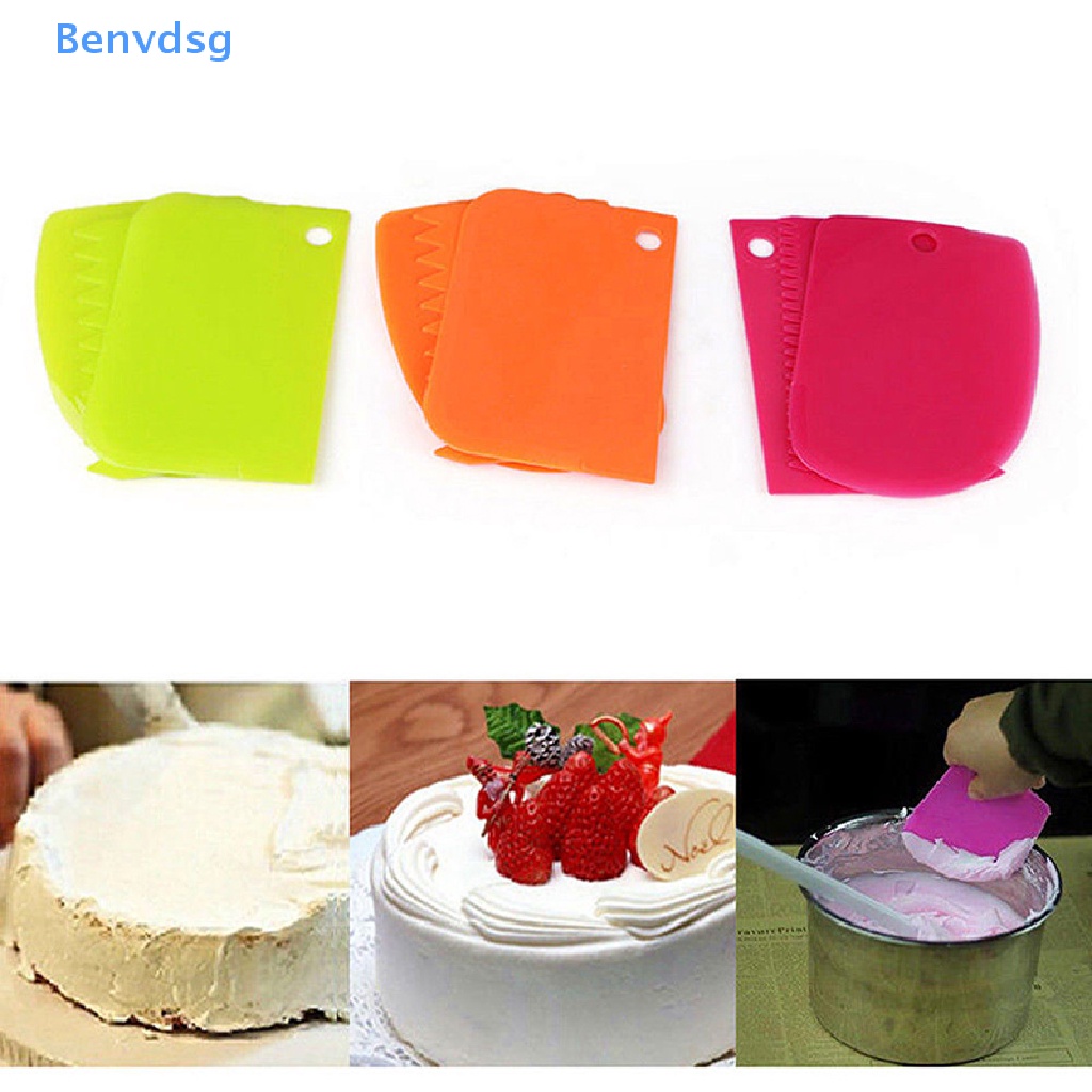 Set 3 Dụng Cụ Cạo Tạo Hình Trang Trí Bánh Bằng Nhựa