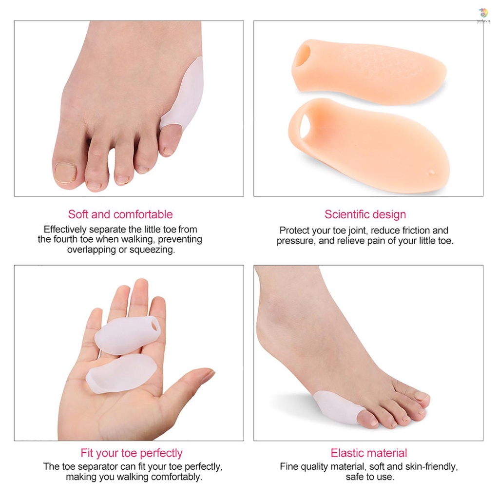 1 Cặp Đệm Tách Ngón Chân Cái Giảm Đau Cho Nam Nữ
