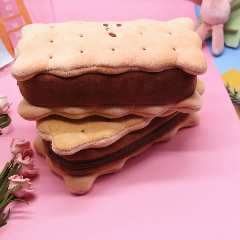 1 Túi Đựng Bút Hình Bánh Sandwich Nhồi Bông Dễ Thương