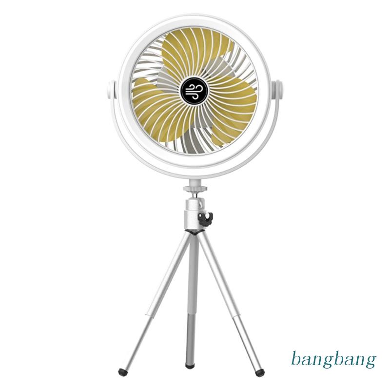 Quạt Làm Mát Cắm Trại Có Đèn LED Và Giá Đỡ Ba Chân Sạc Cổng USB