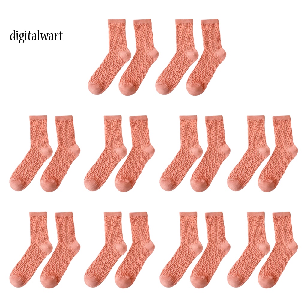 Kỹ Thuật Số| Set 10 Đôi Vớ Bằng Cotton Thoáng Khí Màu Sắc Ngọt Ngào Cho Nữ