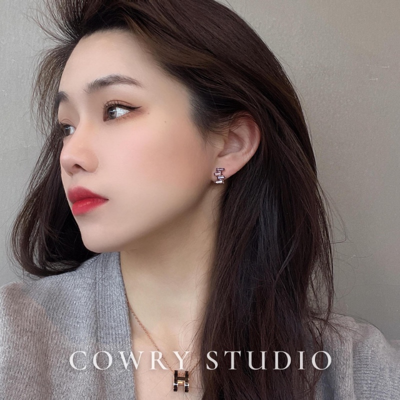 Bông Tai Mạ Bạc 925 Đính Đá Sang Trọng Phong Cách Pháp Thời Trang 2023 Cho Nữ