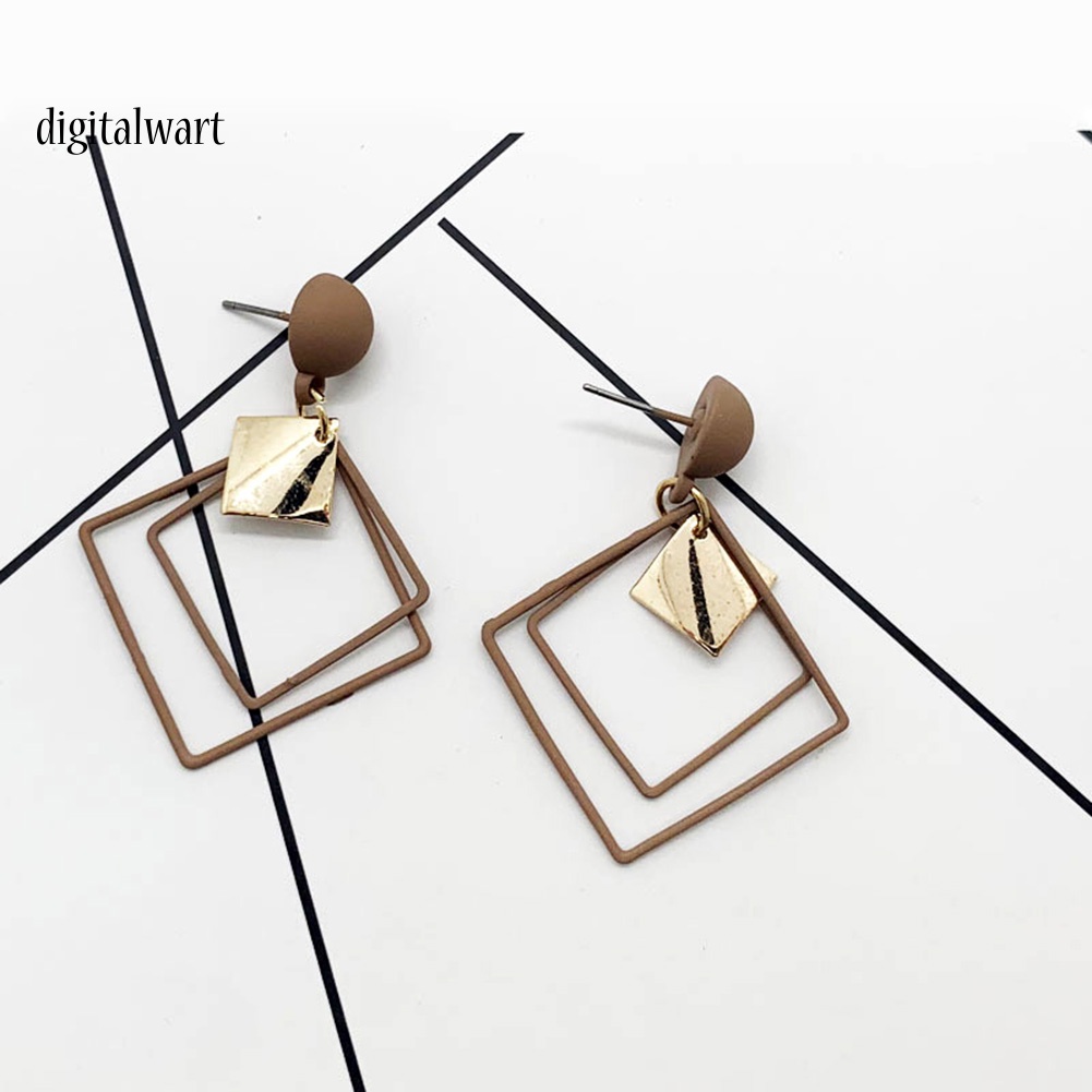 Kỹ Thuật Số| Bông Tai HợP Kim DạNg DàI HìNh Thoi ThờI Trang