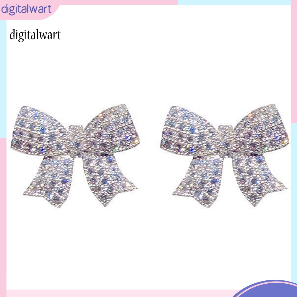 Kỹ Thuật Số| Bông Tai Hình Nơ Đính Đá Thời Trang Dành Cho Nữ