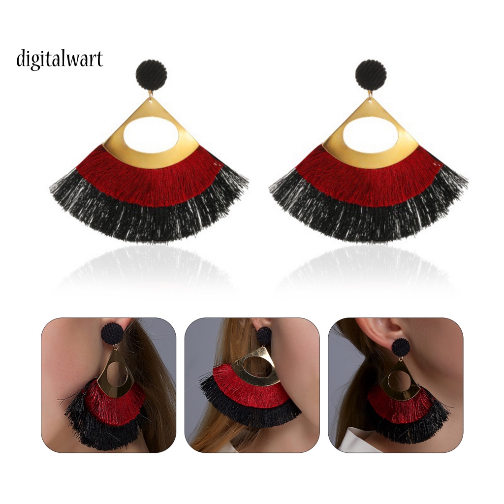 Kỹ Thuật Số| 1 Đôi Bông Tai Tua Rua Dáng Dài Phong Cách Bohemian Thời Trang Cho Nữ