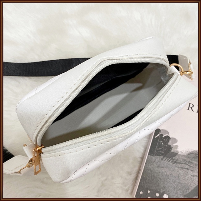 Túi Đeo Chéo Da Pu Hình Vuông Nhỏ Thêu Họa Tiết Thời Trang Cho Nữ