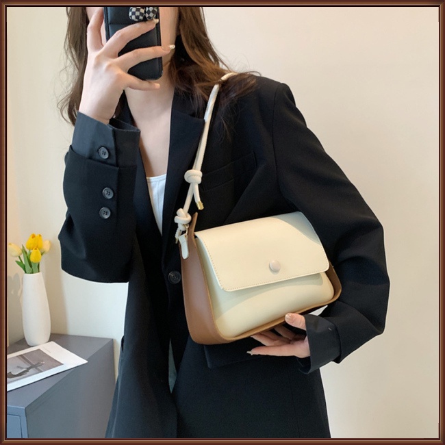 Túi Xách Da Màu Trơn Phong Cách Retro Thời Trang Cho Nữ