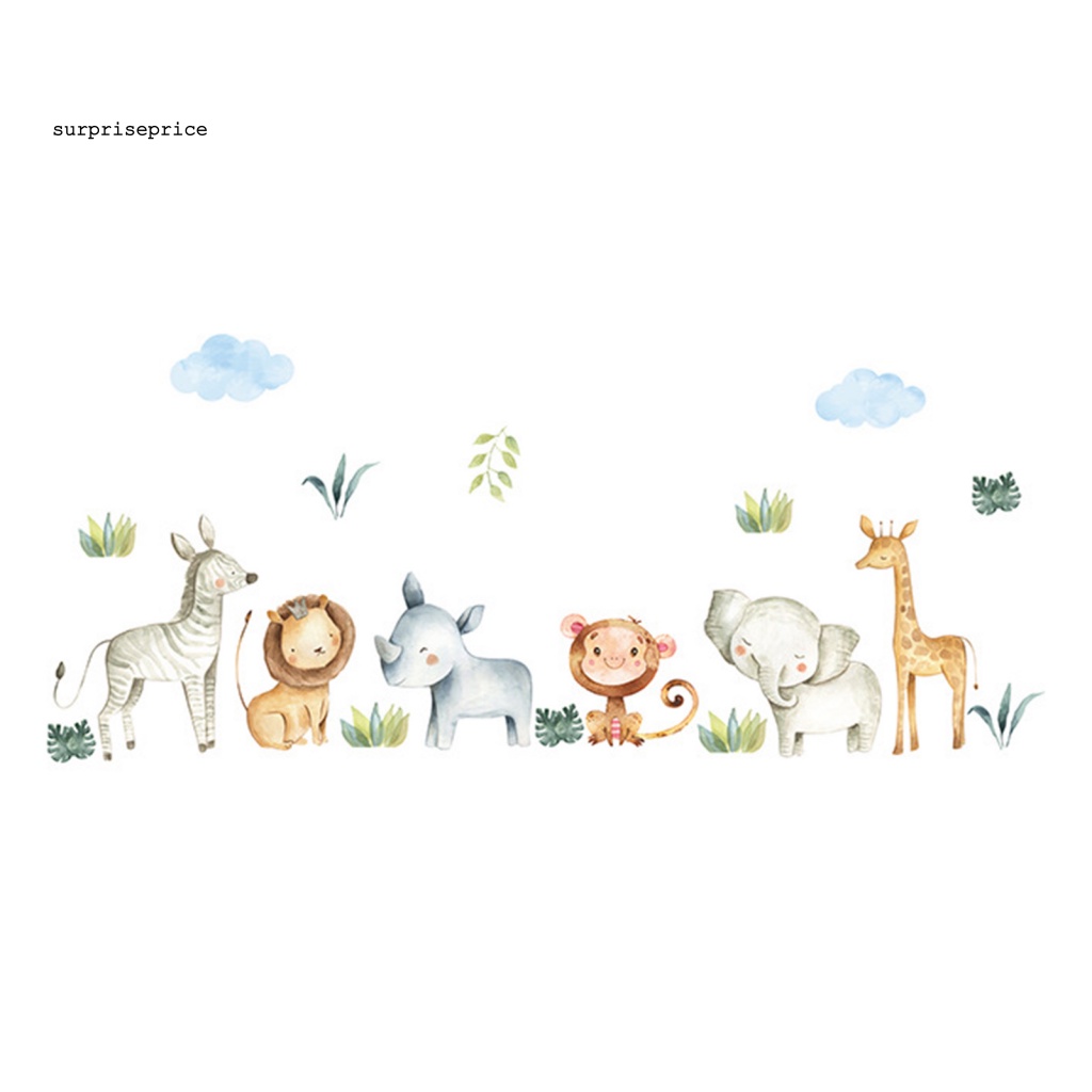 Set 2 Sticker Dán Tường PVC Không Đường Viền Họa Tiết Hoạt Hình Dễ Thương Trang Trí Nhà Cửa