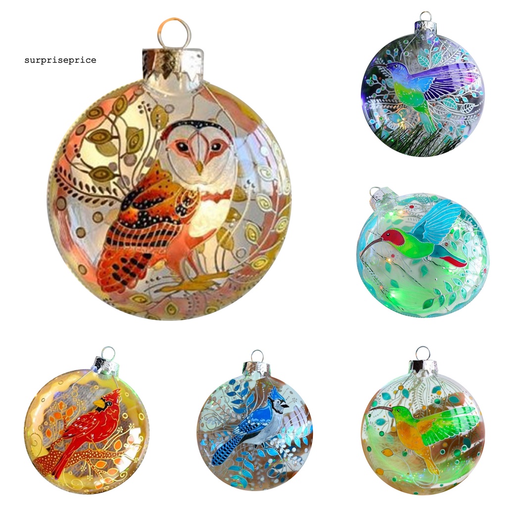 Spa Mặt Dây Chuyền Acrylic Hình Chim Ruồi Thủ Công Viền Mịn Trang Trí Cây Thông Giáng Sinh Cho Bữa Tiệc