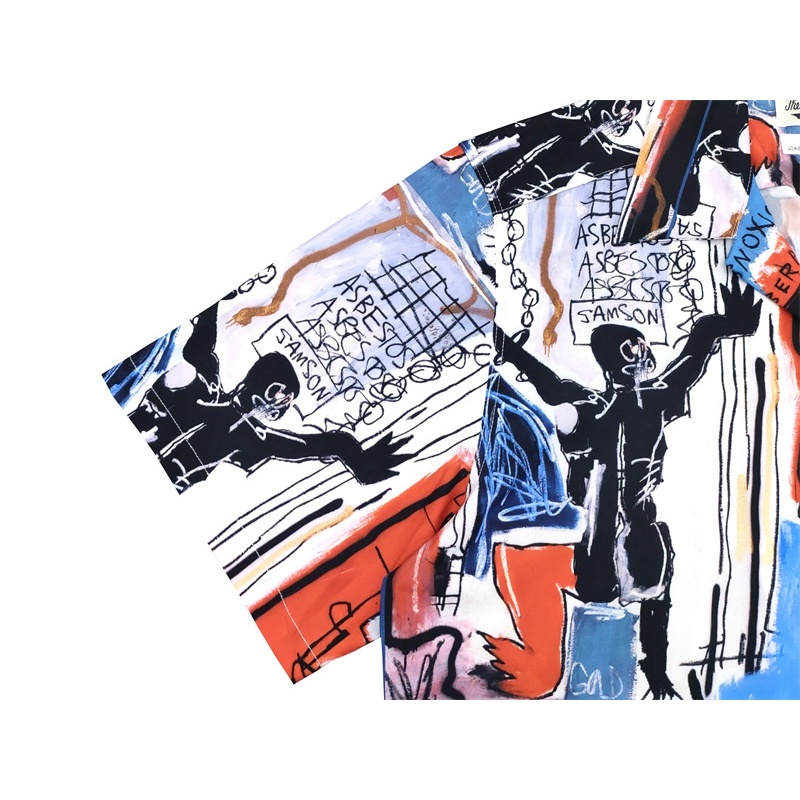 Wa-cko &amp; MA-RIA &amp; - Áo Sơ Mi Unisex Thời Trang Cổ Điển Hawaiian Basquiat Graffiti Jdfhrfshsd