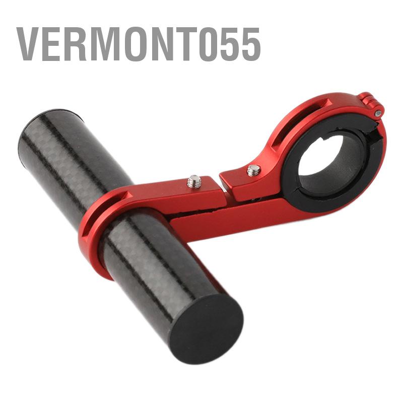 Vermont055 Bộ mở rộng tay lái xe đạp Hợp kim nhôm sợi carbon nhẹ cho đèn gắn điện thoại