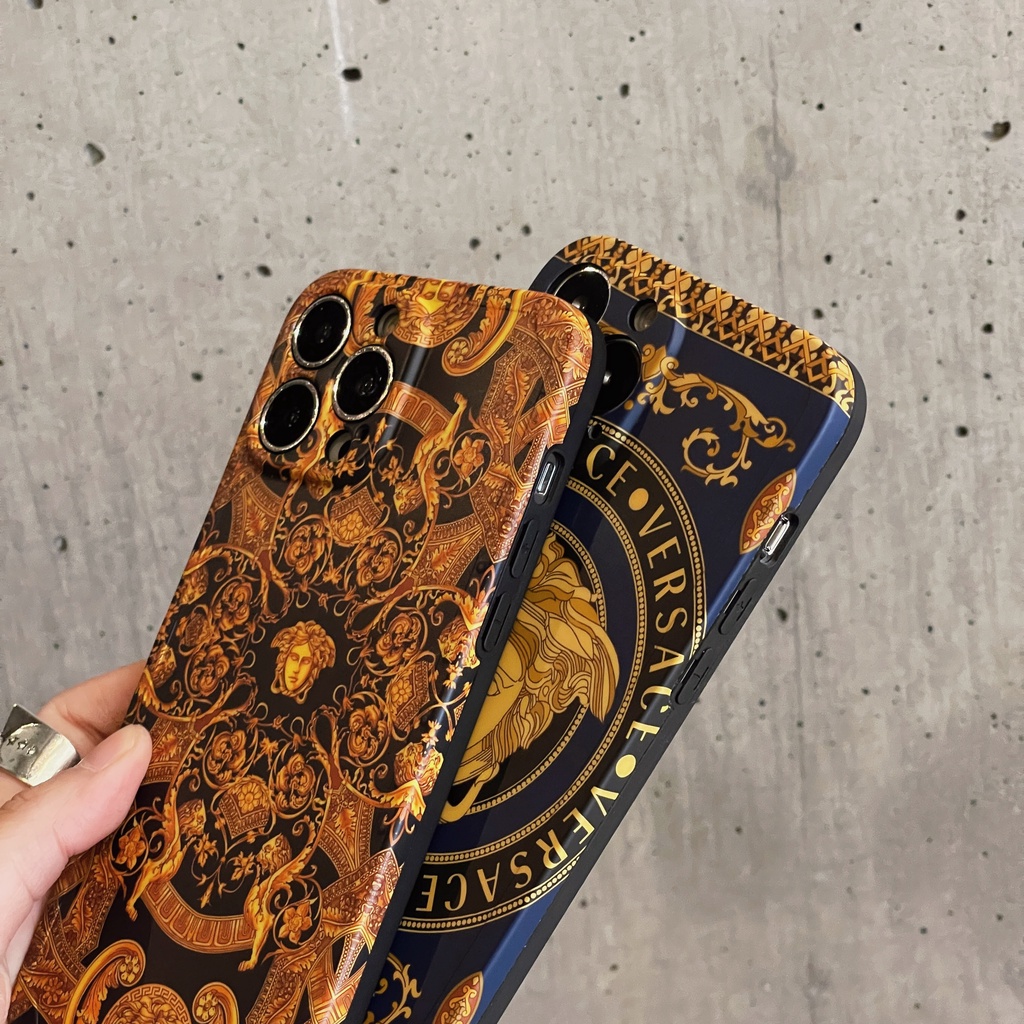Ốp Điện Thoại In Logo Versace Cho Iphone 14promax 14 plus 13promax 12promax 14pro 13pro 12pro 14 13 12