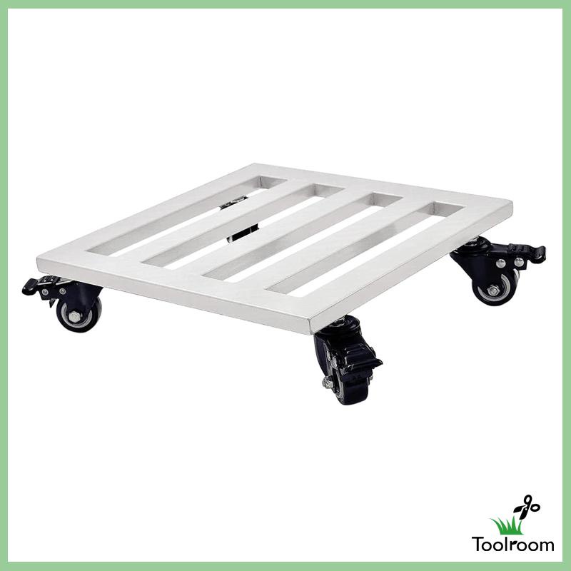 [Toolroom] Đế Lót Chậu Hoa Có Bánh Xe Đẩy Cho Nhà Búp Bê