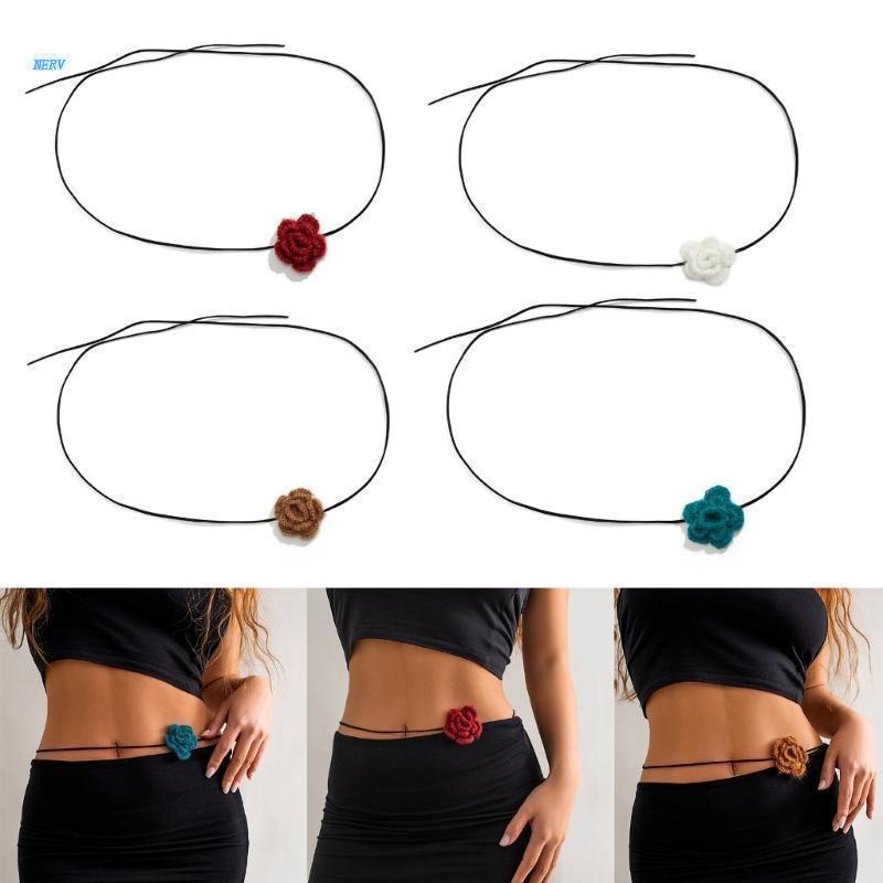 Nerfv Dây Xích Đeo Cơ Thể Thêu Hoa Trà Cho Nữ Trình Diễn Sân Khấu