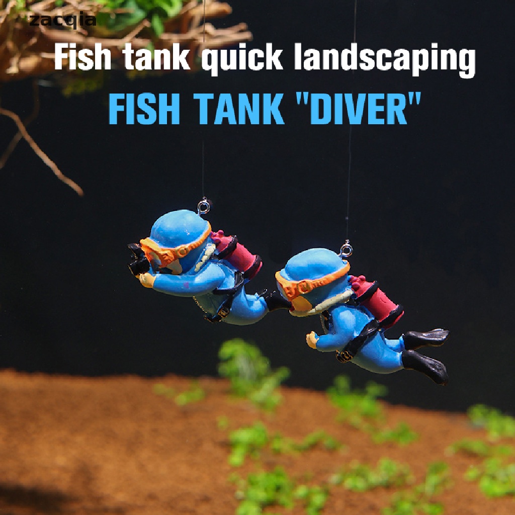 [zacqia] Floag Diver Trang Trí Bể Cá Bằng Nhựa Resin Dễ Thương