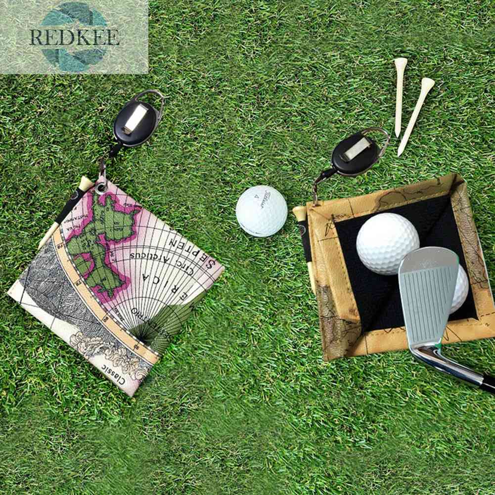 Khăn Lau Chùi Vệ Sinh Bóng Golf Hình Vuông Bằng PU