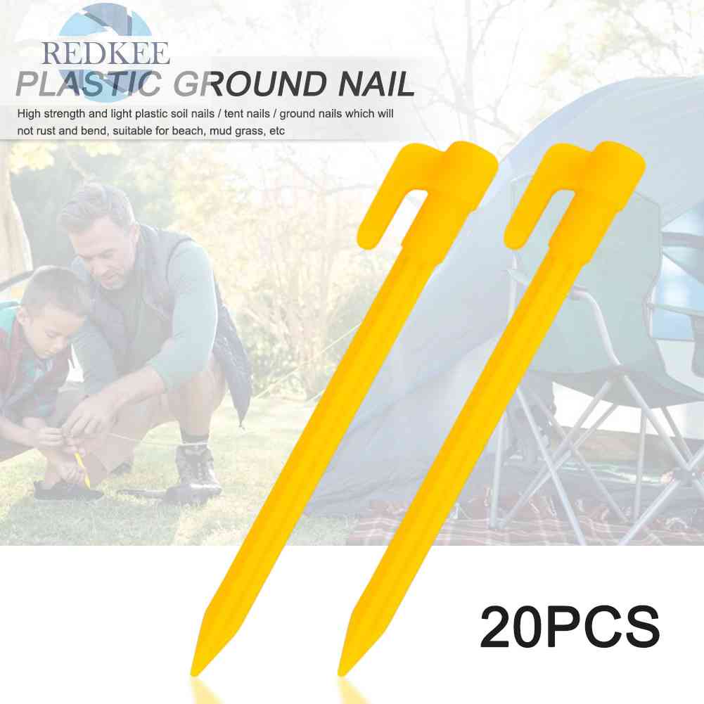 Bộ 20 Cọc Cố Định Lều Cắm Trại Chống Gió Tiện Lợi