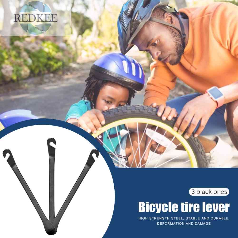 3 Dụng Cụ Tháo Lốp Xe Đạp Bằng Thép Màu Đen