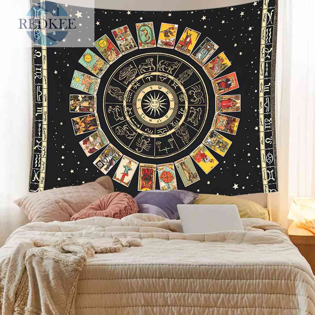 Thảm Treo Tường Họa Tiết Mandala Tarot Kích Thước 95x73cm