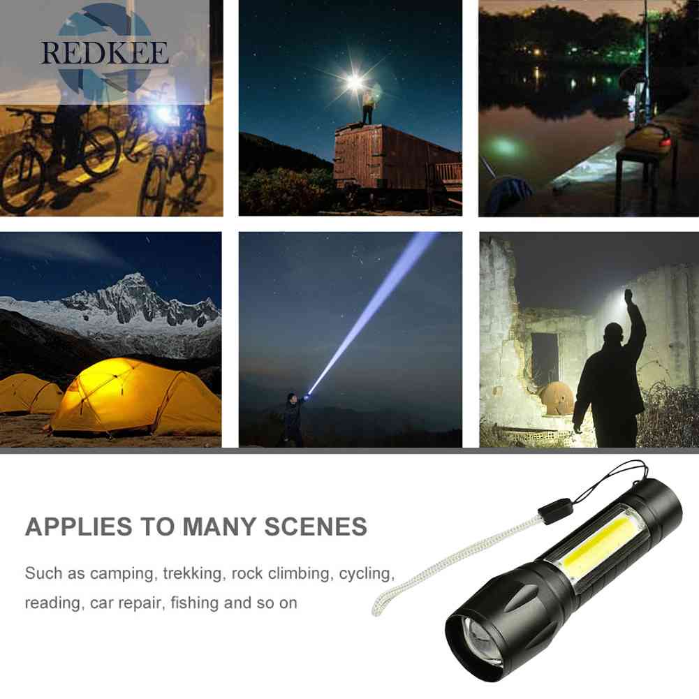 Đèn Pin 4 Bóng LED COB 2021 Thiết Kế Nhỏ Gọn Đa Năng Tiện Dụng