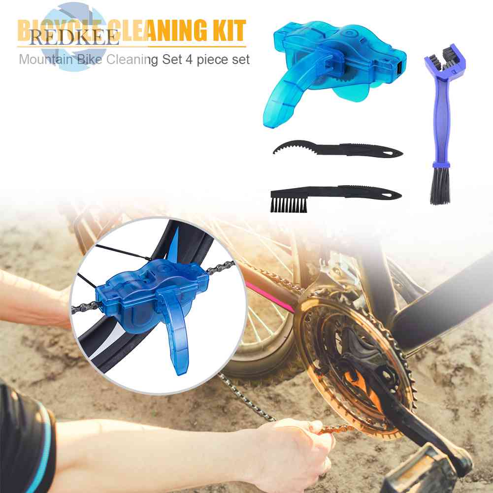 1 Bộ Dụng Cụ Vệ Sinh Xe Đạp Leo Núi Chuyên Nghiệp 4 Trong 1