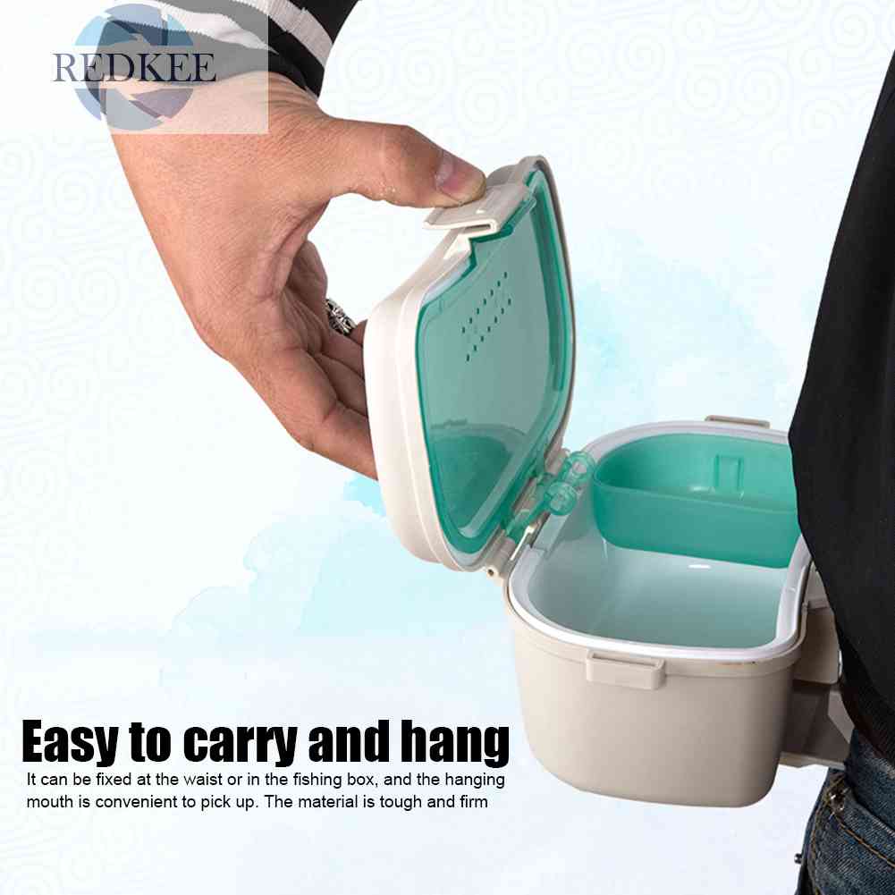 Hộp Đựng Mồi Câu Cá Hai Tầng Kèm Nhíp Gắp Tiện Dụng