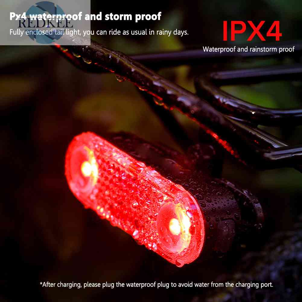 Đèn LED Phản Quang Gắn Yên Sau Xe Đạp Sạc Cổng USB