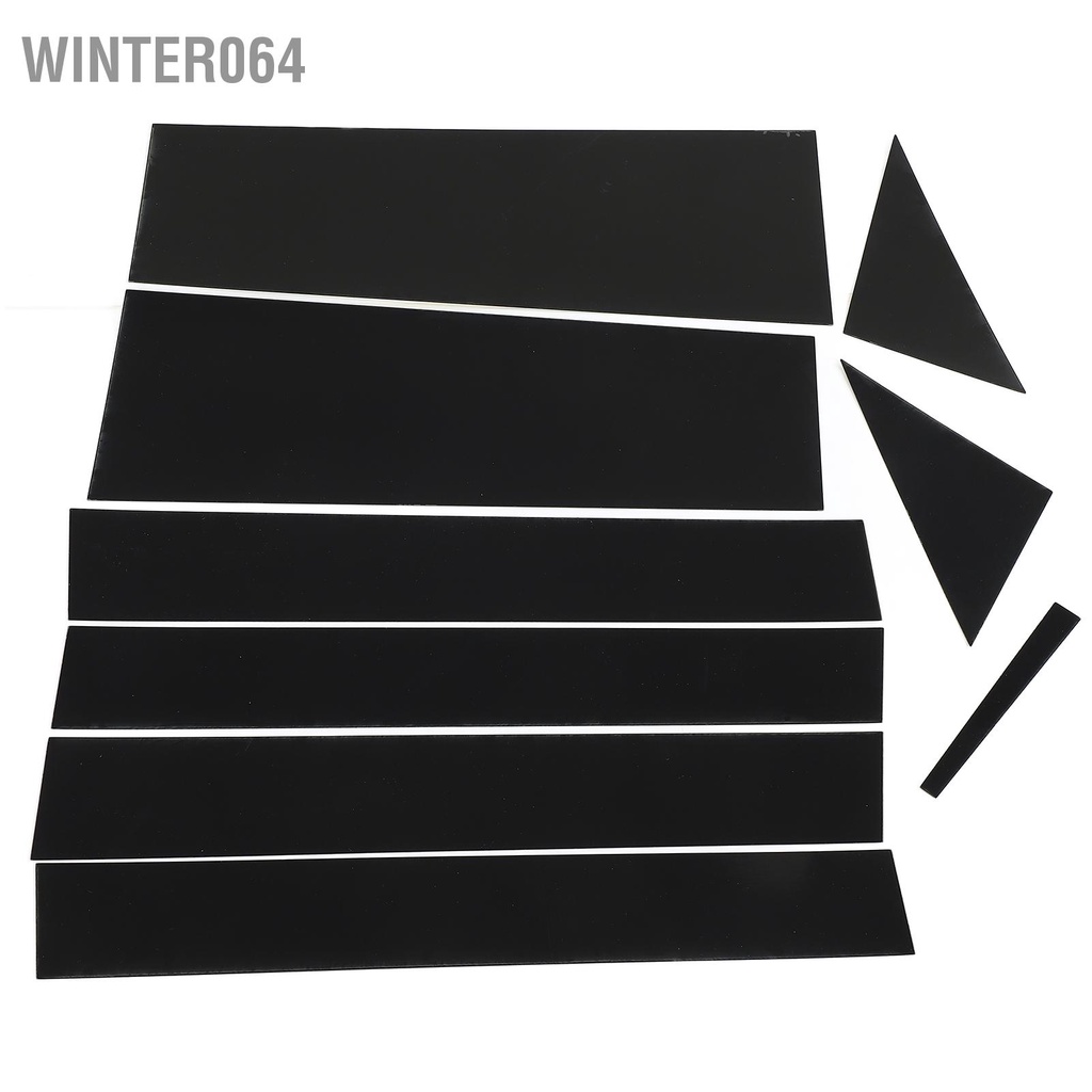 Winter064 10 Miếng Dán Cửa Sổ Ô Tô Trụ Cột Màu Đen Bóng Chống Trầy Xước Thay Thế Cho Dodge Town 2008 ‑ 2016