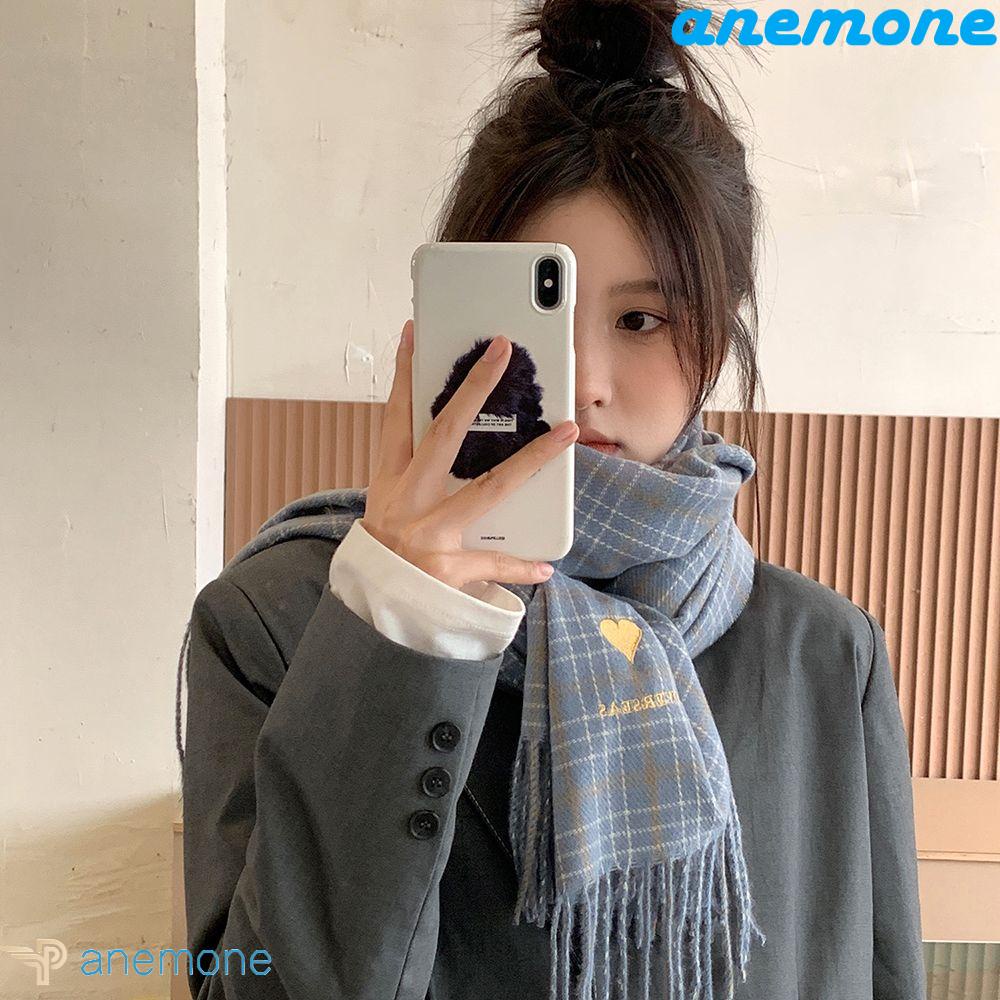 Khăn Choàng Cổ Dày Dặn In Họa Tiết Trái Tim Phong Cách Retro Thanh Lịch Dành Cho Nữ