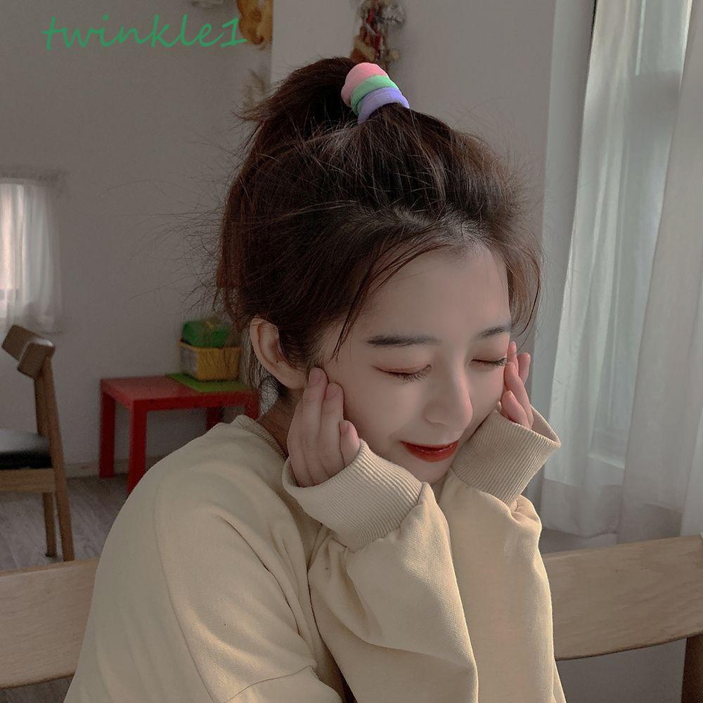 Dây Buộc Tóc Cao Su Nylon Co Giãn Thiết Kế Đơn Giản Thời Trang Cổ Điển Cho Nữ