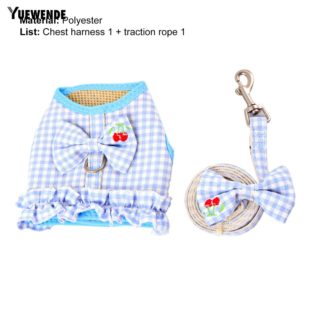 Bộ Áo Vest Và Yếm Dắt Cún Cưng Đi Dạo Họa Tiết Thắt Nơ Ấm Áp Thông Dụng