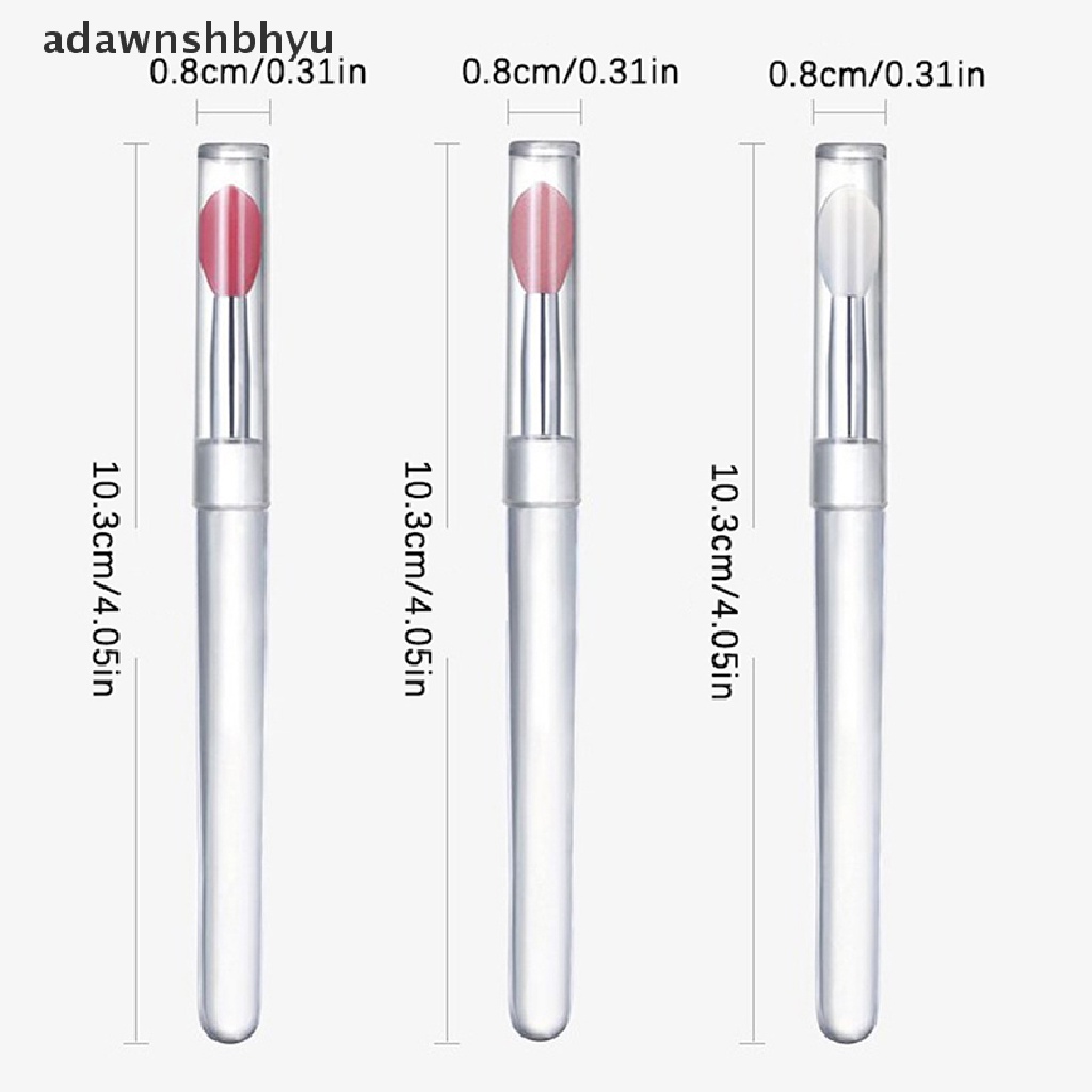 Set 3 Cọ Đắp Mặt Nạ Môi Bằng Silicon Chống Bụi Tiện Dụng