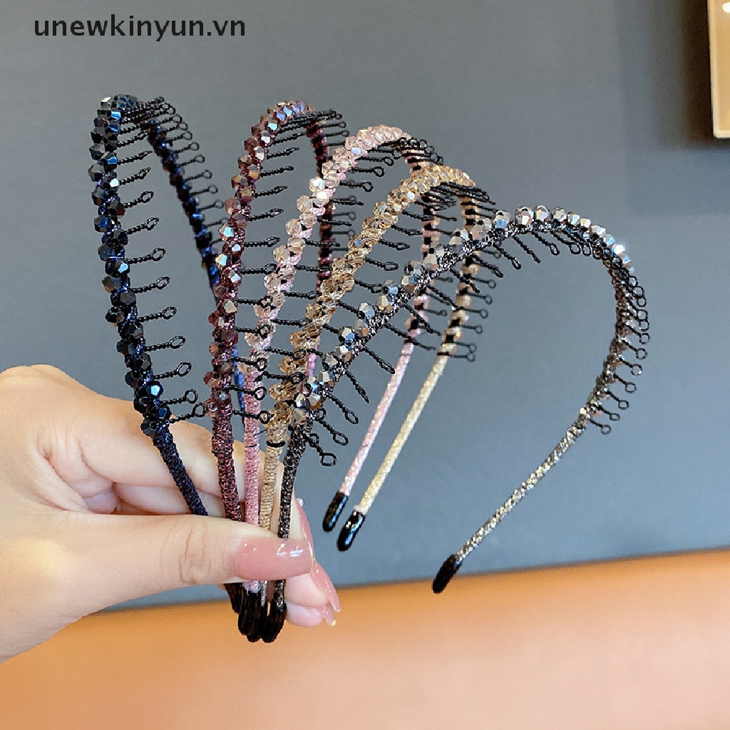 Kẹp Tóc Đính Đá Kim Loại Lấp Lánh Chống Trượt Thời Trang Cho Nữ