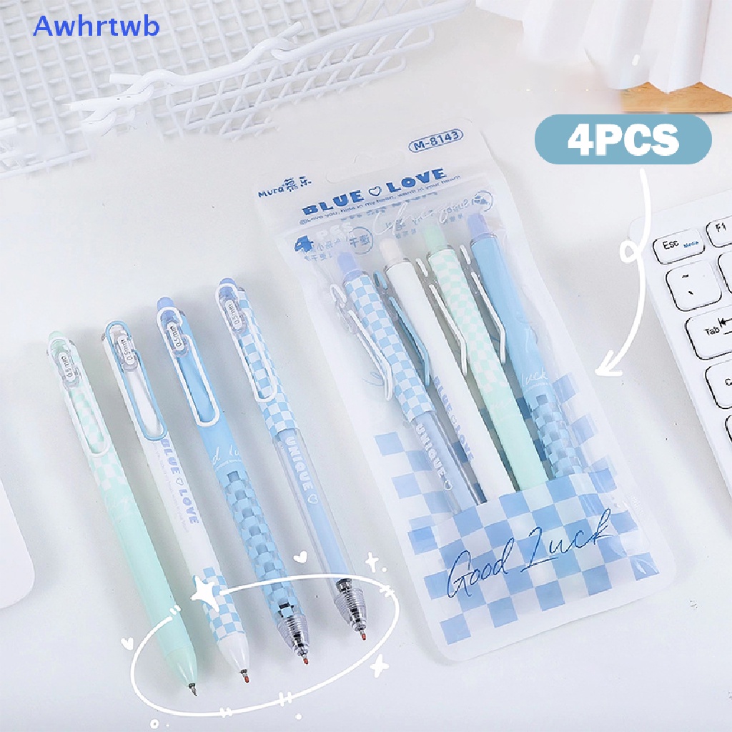 Set 4 Bút Bi Ngòi 0.5mm Họa Tiết Trái Tim Xinh Xắn Mới