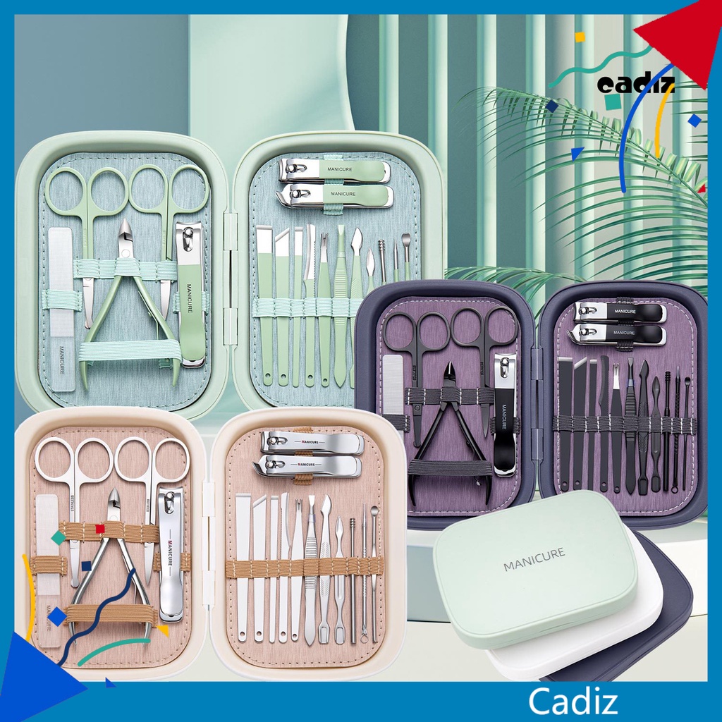 1 Bộ Dụng Cụ Làm Móng Chuyên Nghiệp Dễ Mang Theo 18 Món Dùng Hàng Ngày