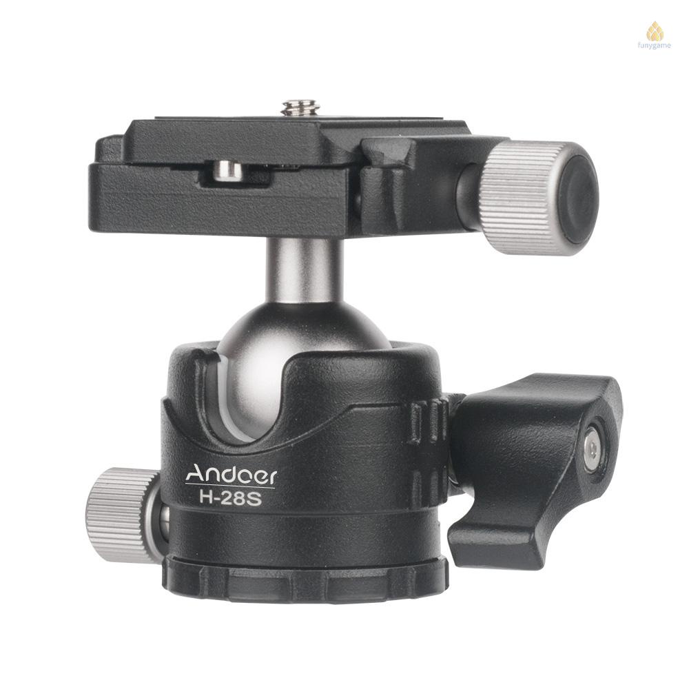 Gậy Ba Chân Đầu Bi Andoer H28S Mini Xoay 360 Độ Hỗ Trợ Chụp Ảnh DSLR