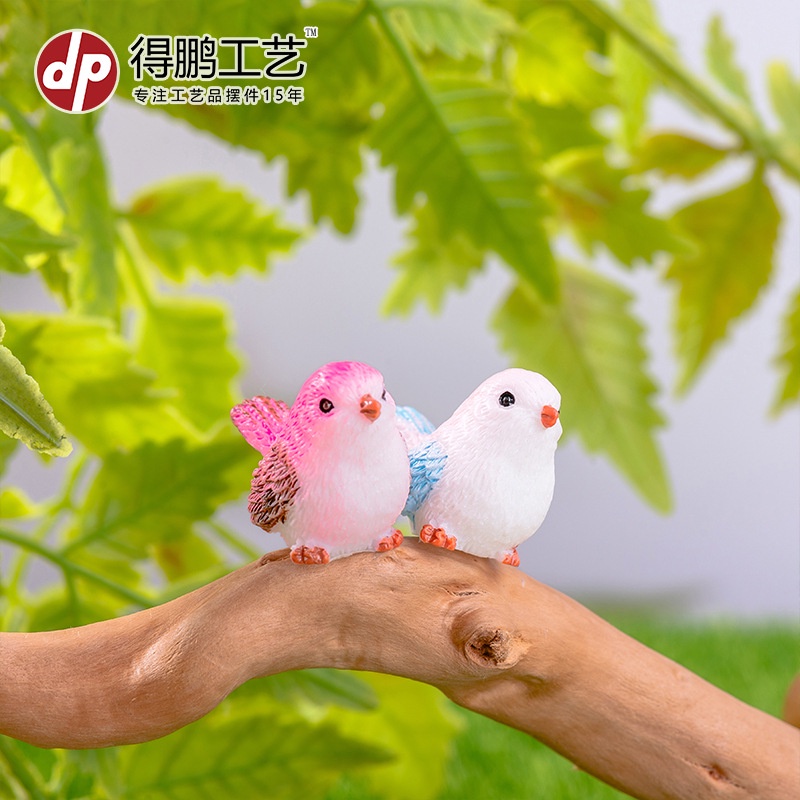 Mô Hình Tiểu Cảnh "Chim sẻ 8 sắc màu Mini " Trang Trí Sen Đá, Sân Vườn/ Chậu Cây, DYI, Terrarium