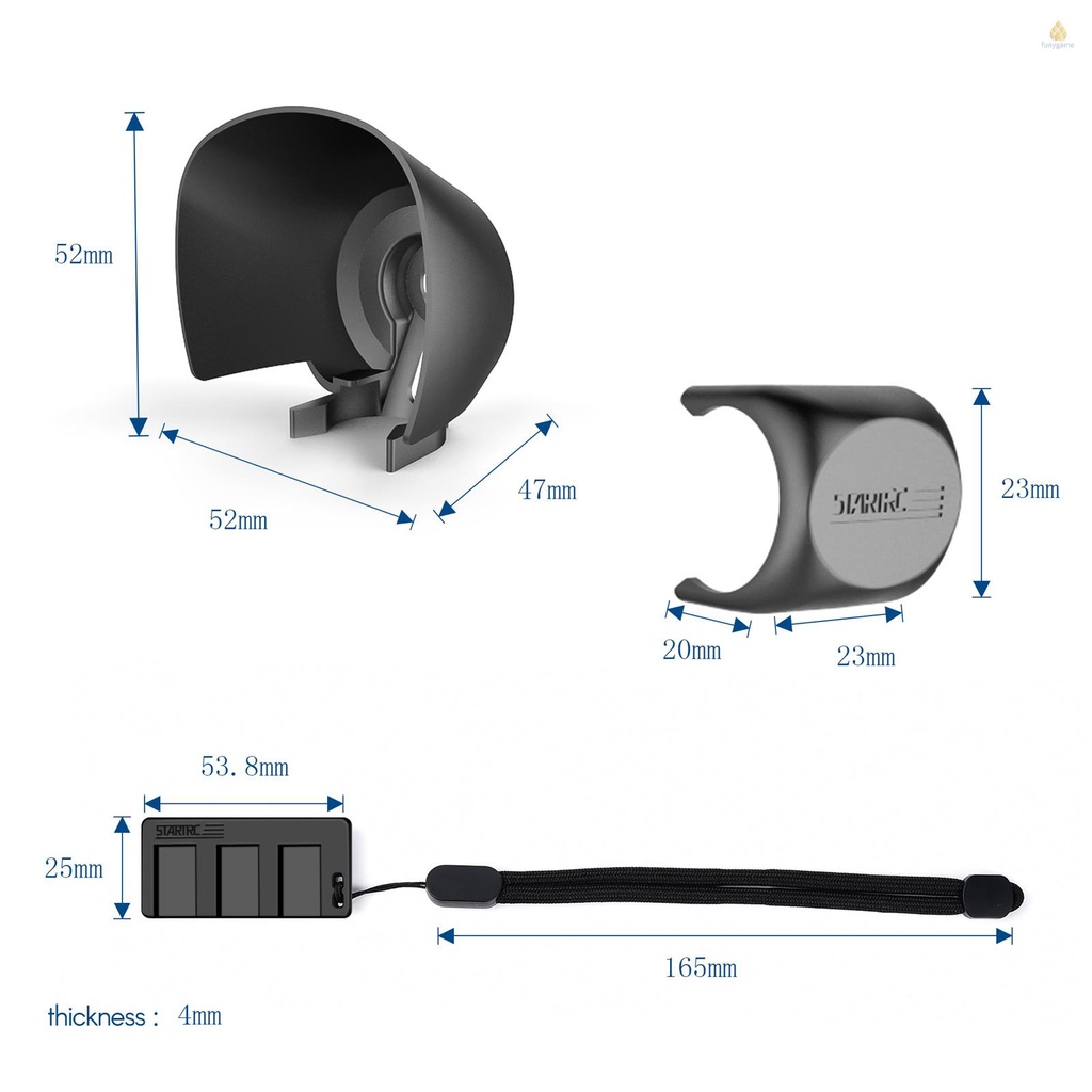Bộ Phụ Kiện Bảo Vệ Ống Kính Máy Ảnh Đa Năng STARTRC + Loa Che Nắng + Giá Đỡ Thay Thế Cho DJI Pocket 2