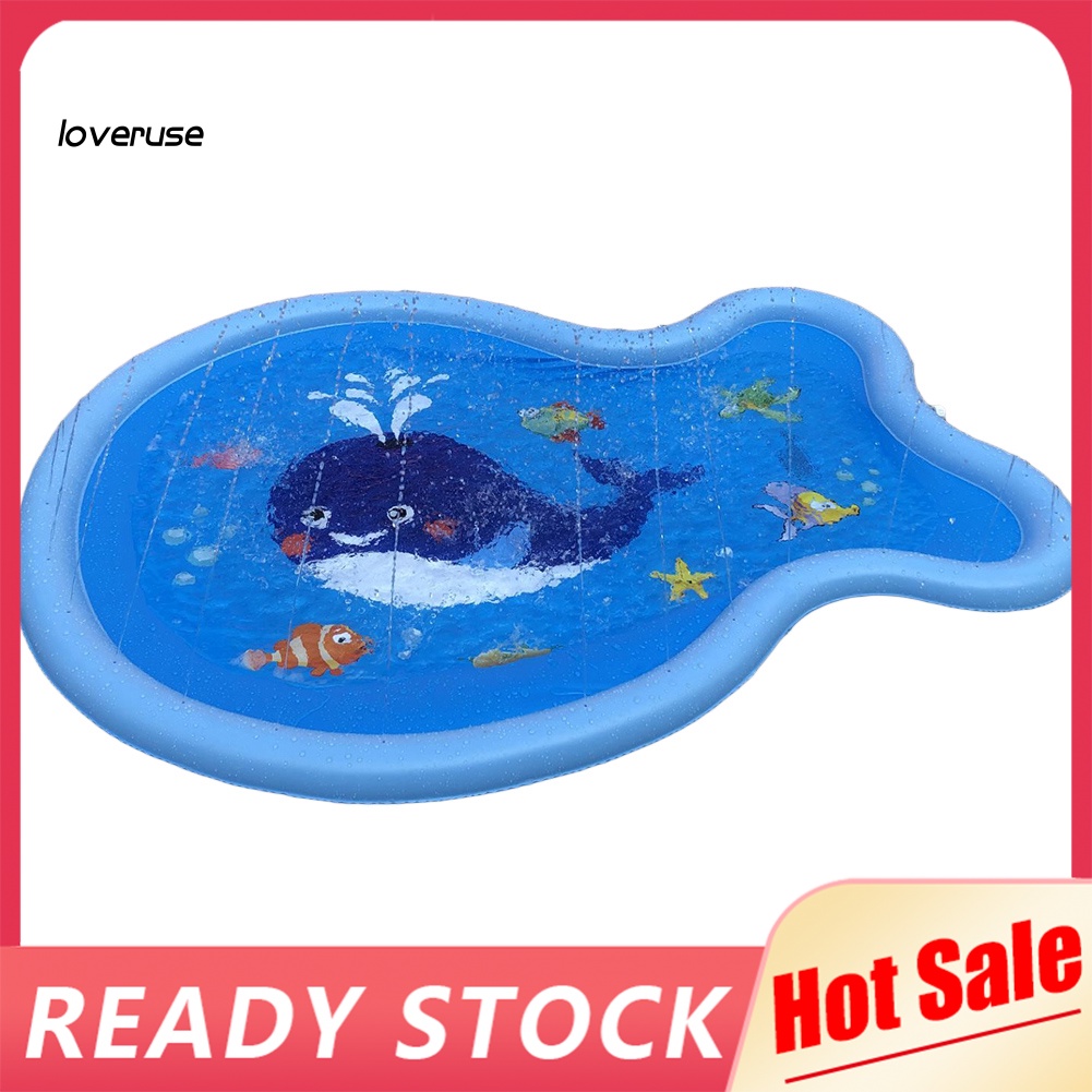 Thảm Bơm Hơi Hình Cá Voi Hoạt Hình Vui Nhộn Cho Bé Chơi Ngoài Trời