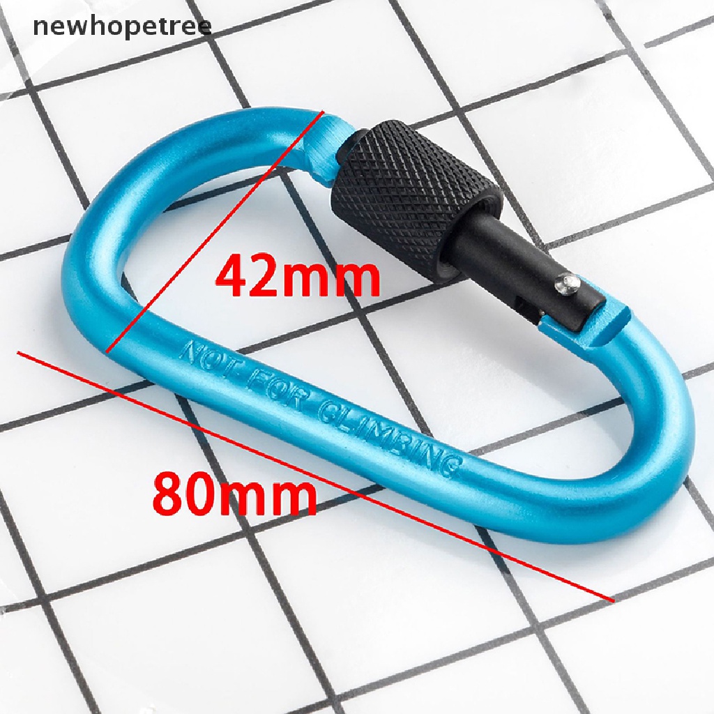 Móc Khóa Chữ D Đa Năng Bằng Hợp Kim Nhôm Phù Hợp Cho Cắm Trại Leo Núi