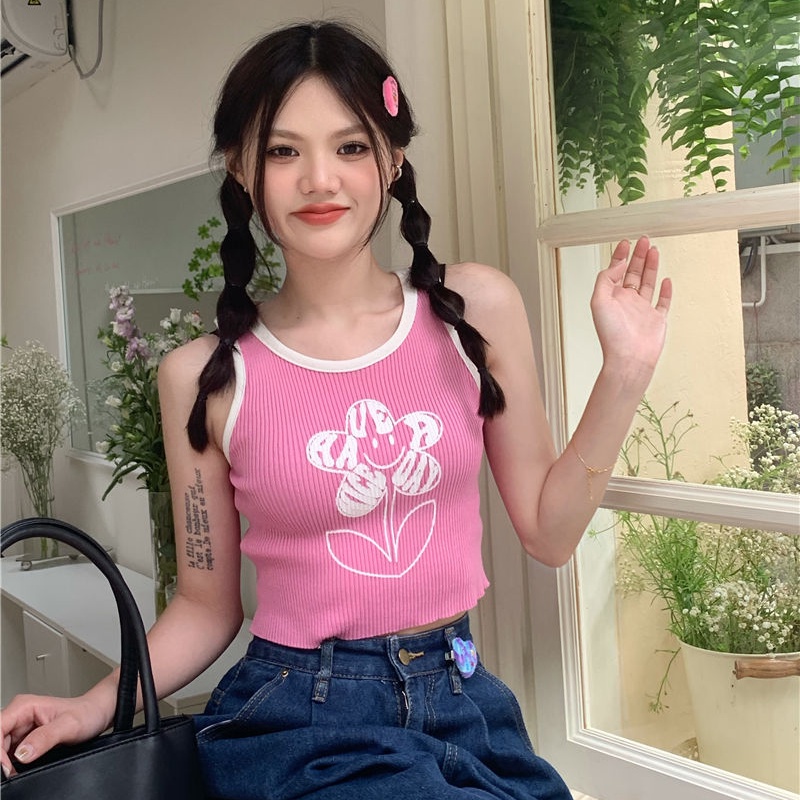 Áo Tank Top Thiết Kế Mới Xinh Xắn Thời Trang Dành Cho Nữ