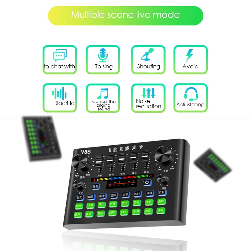 Micro Bluetooth V8S Có Thể Thay Đổi Giọng Nói Tiện Dụng Cho Máy Tính / Điện Thoại