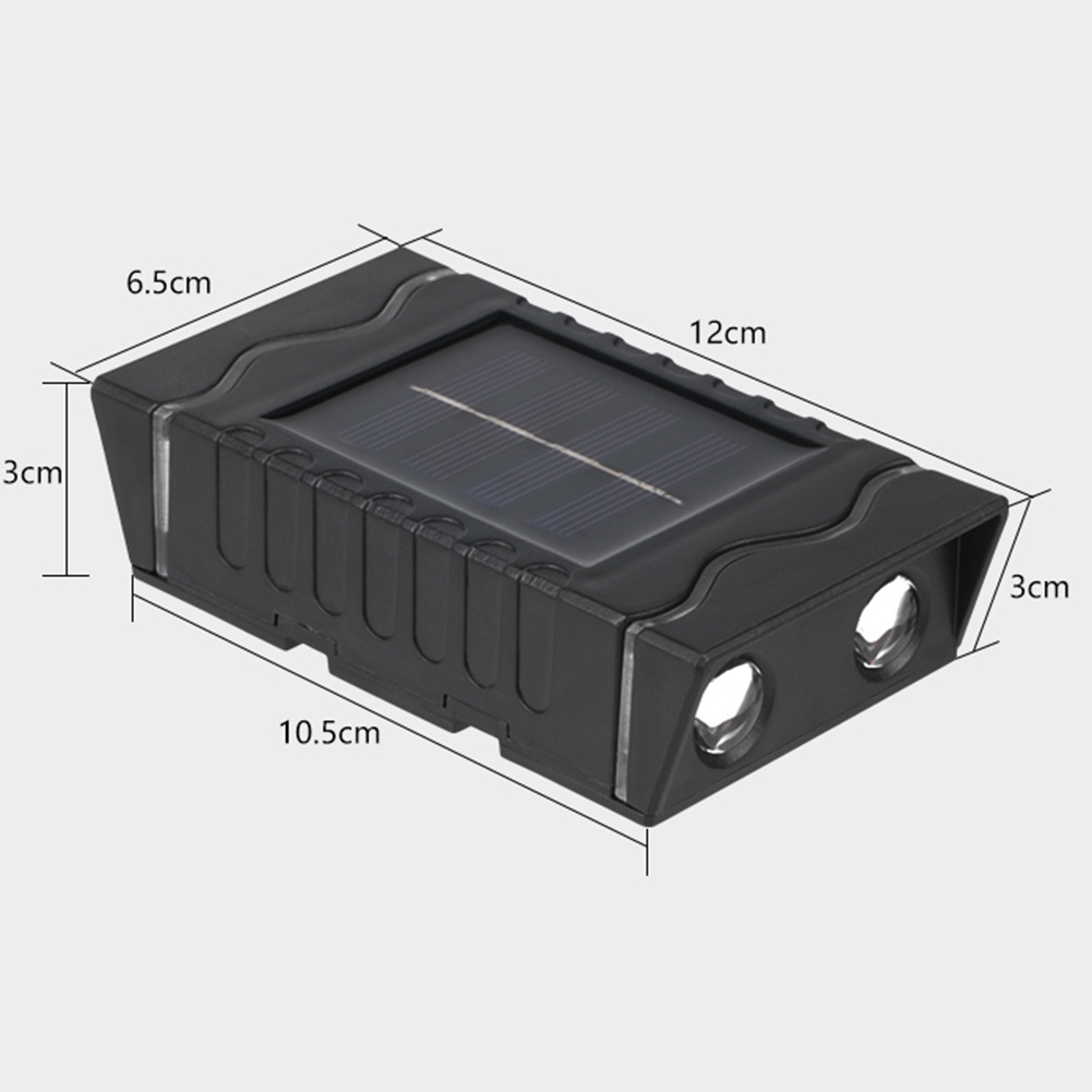 Bộ 4 Đèn LED Gắn Tường Sử Dụng Năng Lượng Mặt Trời Bằng Nhựa Chống Thấm Nước