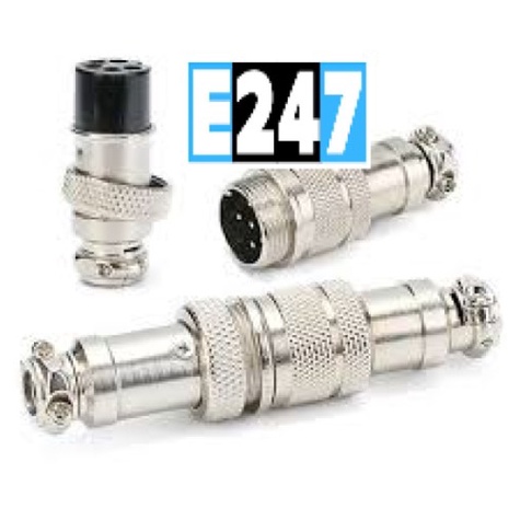 Bộ Jack cắm 4 chân sắt GX16-4p hàn dây