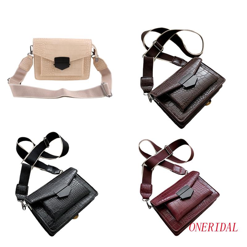 Túi Đeo Chéo Vai Bằng Da Dây Bản Rộng Thanh Lịch Có Thể Điều Chỉnh Cho Nữ Ladi